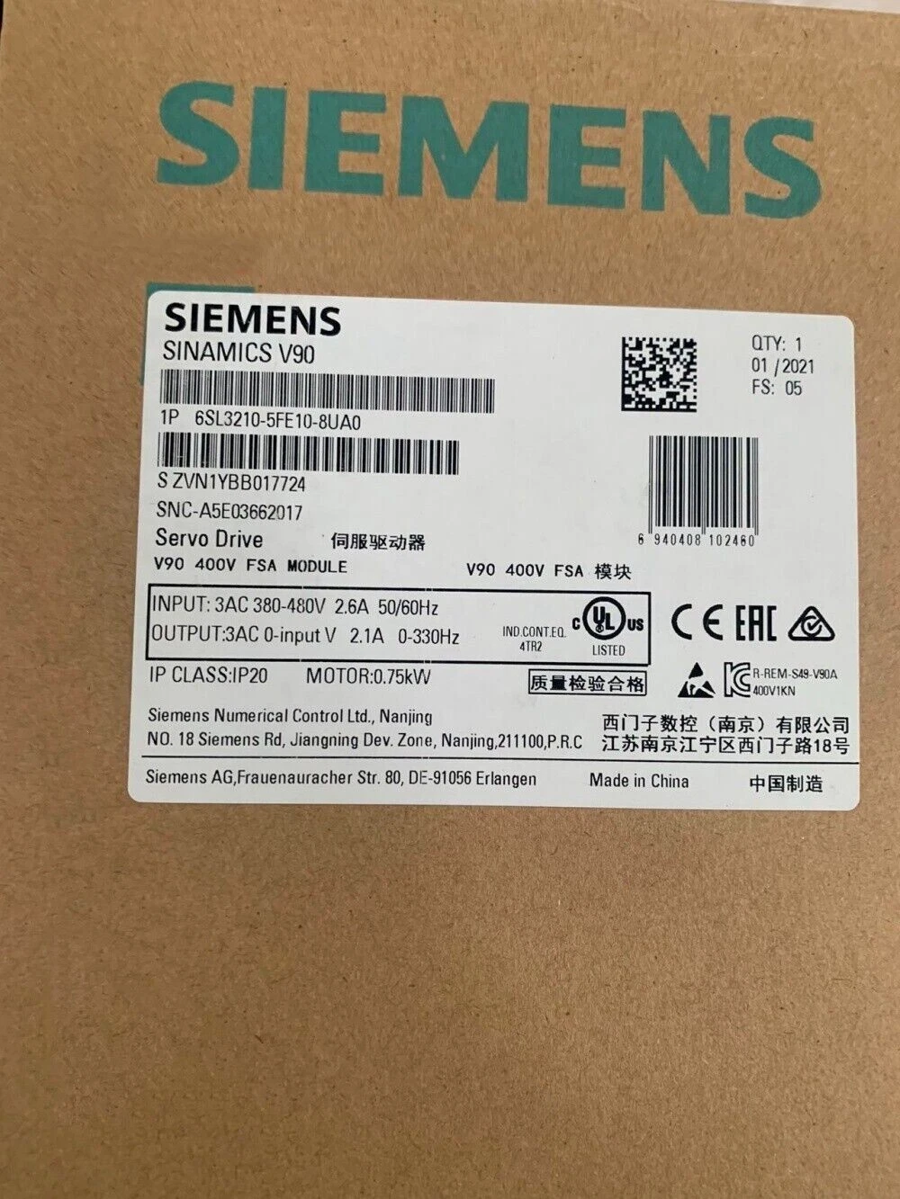 6SL3210-5FE10-8UA0