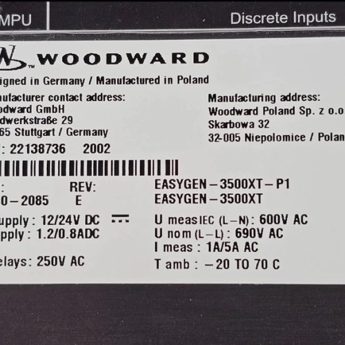 Woodward Genset Controller 8440-2085: Reliable Operation
