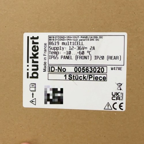 Burkert 8619-3*COND+1PH+1OUT Flow Meter Panel 1/4 DIN DC