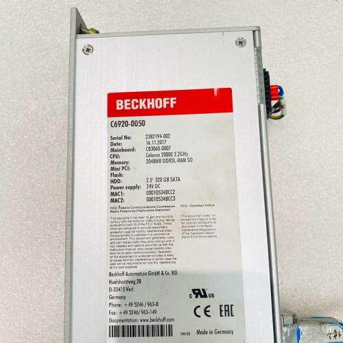 Beckhoff C6920-0050 High-Performance Controller Unit