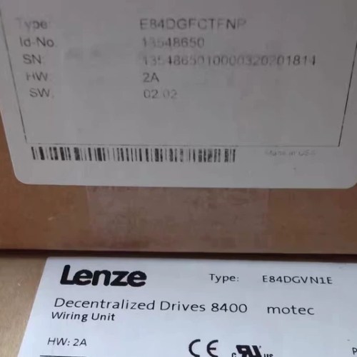 Lenze E84DGFCTFNP Module - High Performance Control Module
