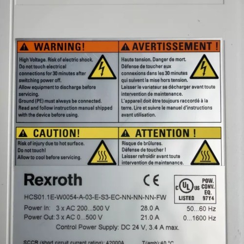 REXROTH Industrial Drive HCS01.1E-W0054-A-03-E-S3-EC-NN-NN-FW