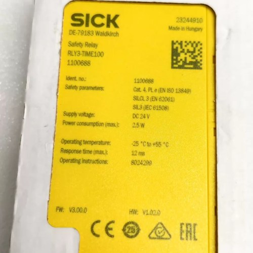 SICK Safety Relay RLY3-TIME100 Reliable Protection Device